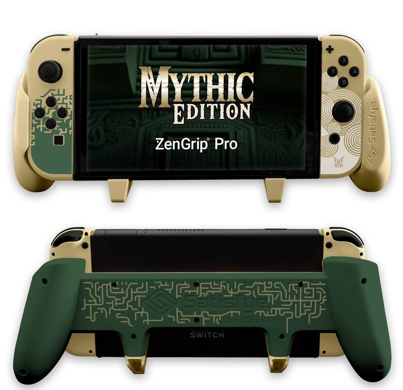 Satisfye - ZenGrip Pro Gen 3 OLED, a Switch Grip Compatible with Nintendo Switch - Comfortable & Ergonomic Grip, Joy Con & Switch Control. #1 Switch Accessories Designed for Gamers (Gold) - Image 1